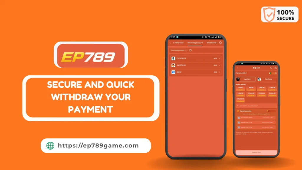 EP789 secure deposit and withdrawal payment methods